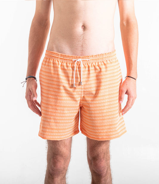 Swim Trunks | Grecas Orange Collection | Men's Swimwear